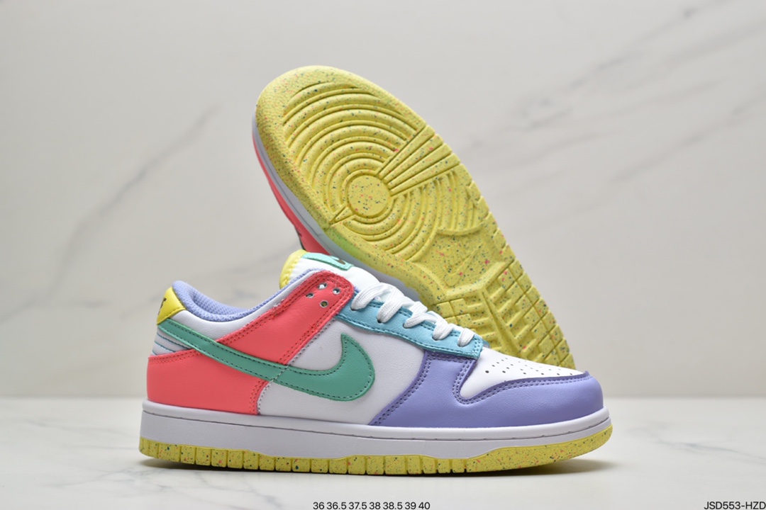 200 耐克SB DUNK 板鞋 白绿黑蓝黄红 彩色拼接 鸳鸯 Nike SB Dunk Low “Free 99”系列  DH0952-100