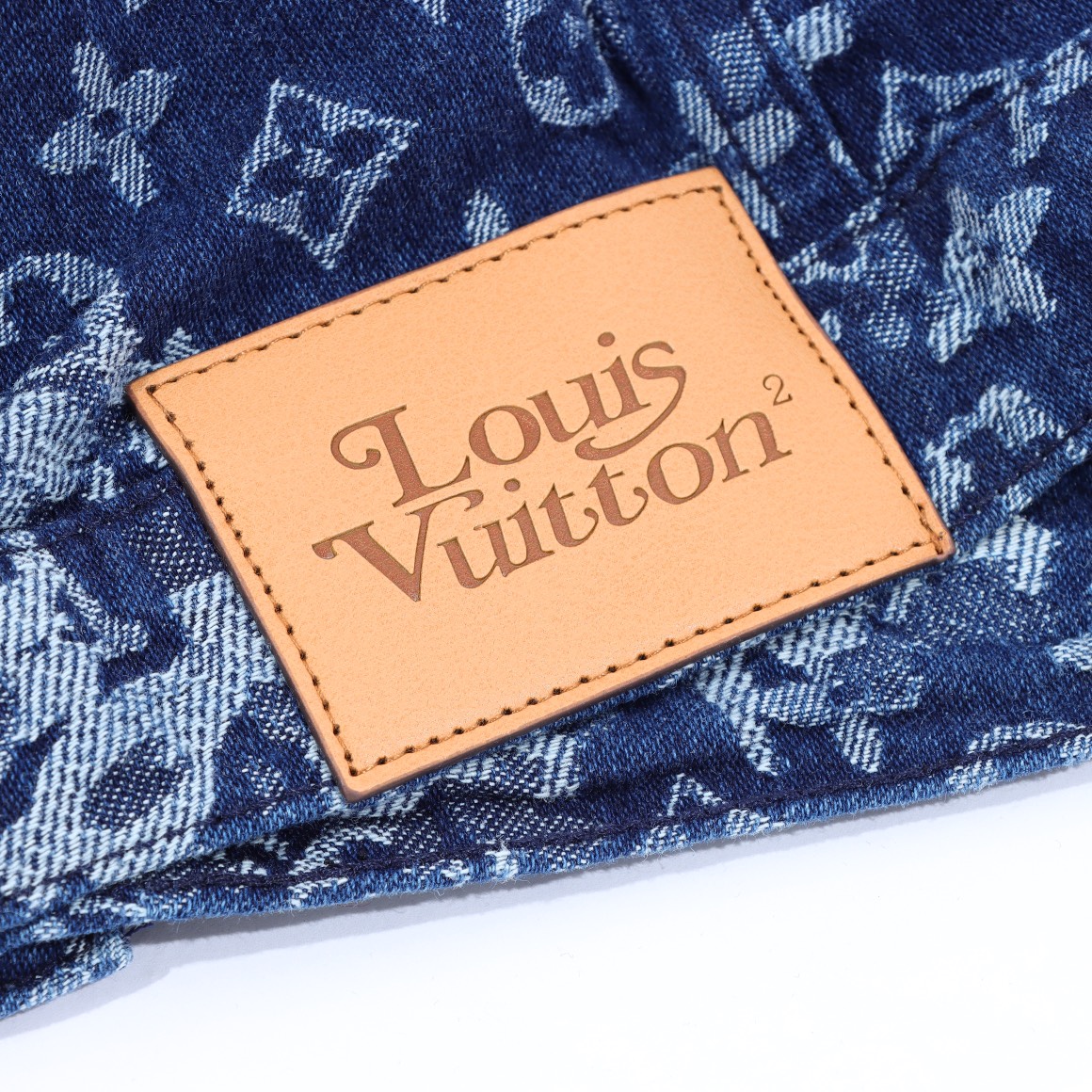 Louis Vuitton 21SS 新款暗纹蓝色提花牛仔夹克