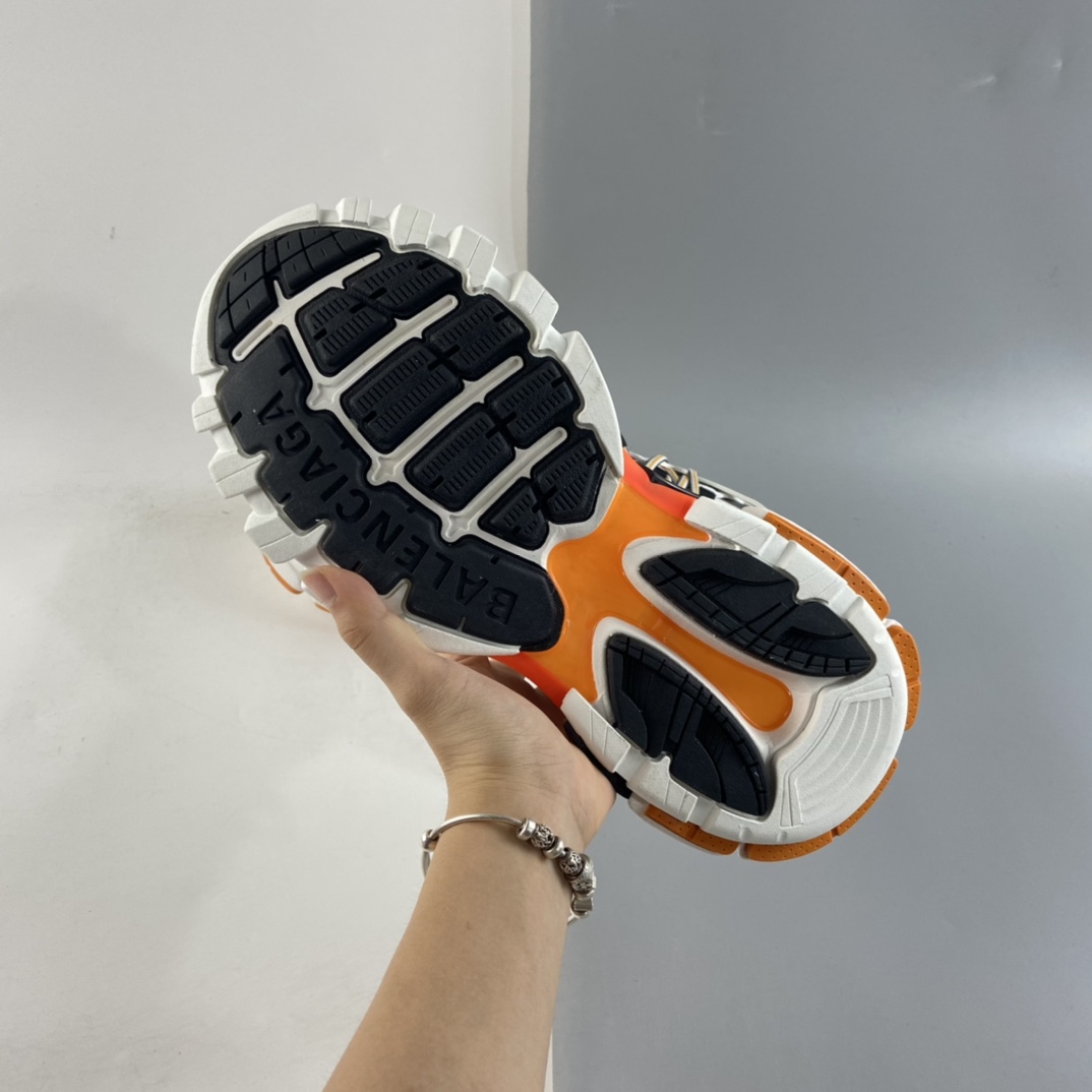 P400 Balenciaga Sneaker Tess s.Gomma MAILLE WHITE/ORANGE 2021ss 巴黎世家3.0 三代户外概念鞋 半拖 W3CP59059
