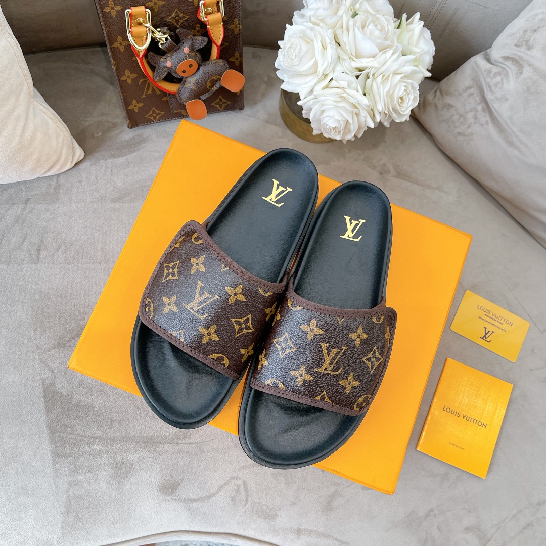 Louis Vuitton 2023ss LV * NBA 官网Jumbo Flatform系列秋东厚底凉男拖鞋