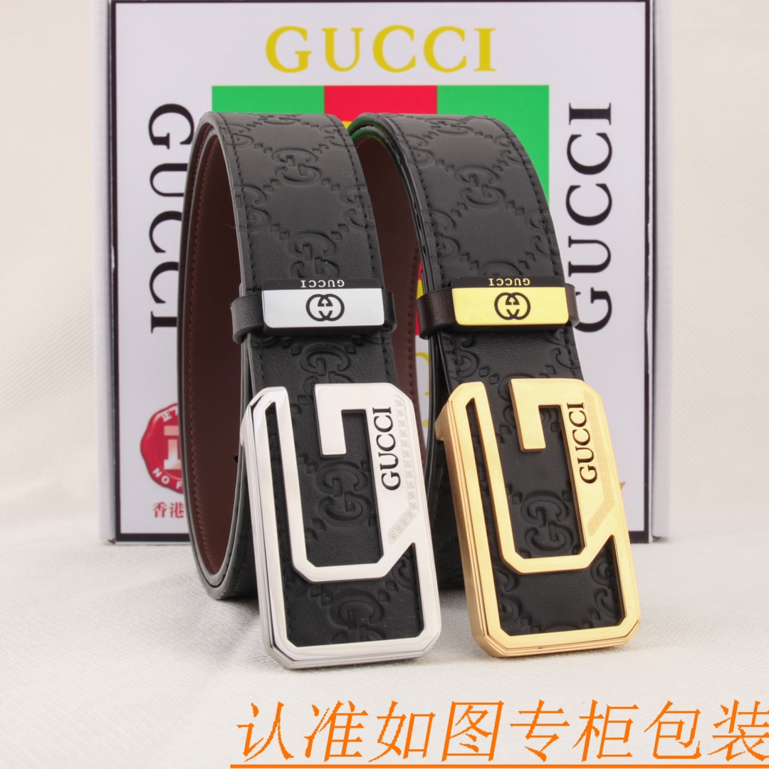 腰带皮带古奇原单带牛皮腰带男款皮带材