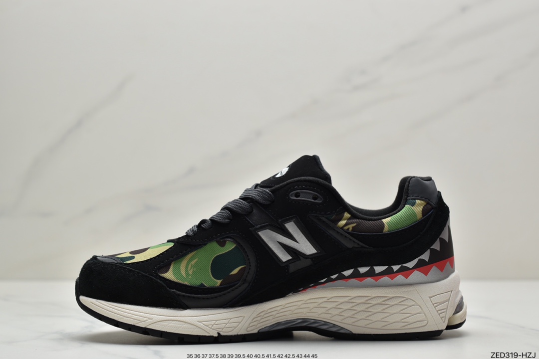 260 原装原盒真标范思哲设计师亲自操刀 Ape x NB新百伦New Balance ML2002 系列复古老爹风休闲运动慢跑鞋 迷彩猿人 M2002RBG