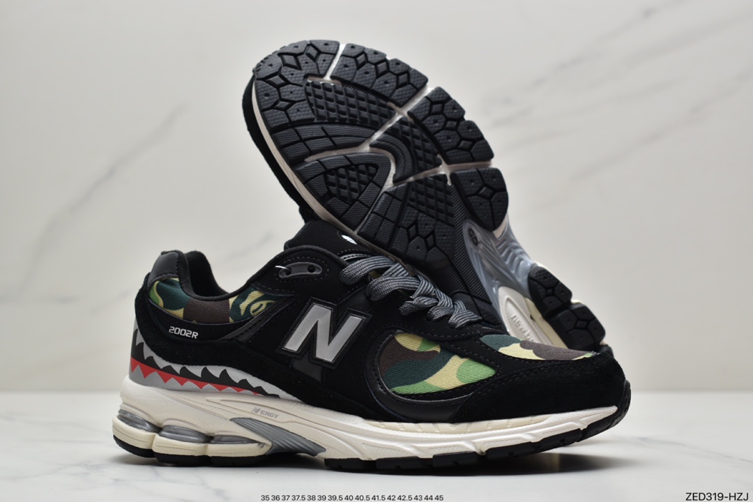 260 原装原盒真标范思哲设计师亲自操刀 Ape x NB新百伦New Balance ML2002 系列复古老爹风休闲运动慢跑鞋 迷彩猿人 M2002RBG