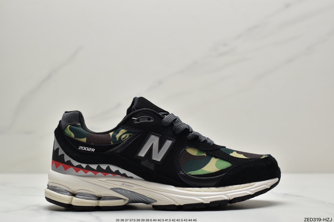 260 原装原盒真标范思哲设计师亲自操刀 Ape x NB新百伦New Balance ML2002 系列复古老爹风休闲运动慢跑鞋 迷彩猿人 M2002RBG