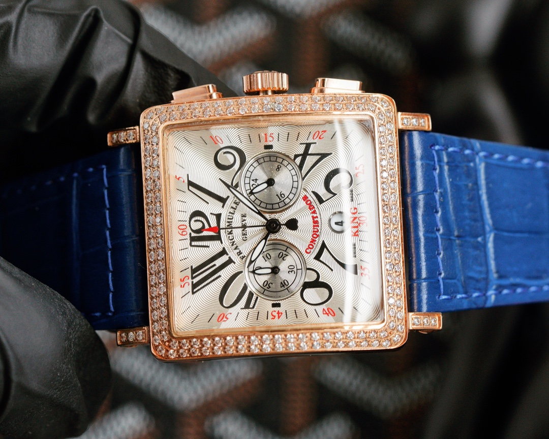 “White 42635 Rigs: Frank Muller Swiss Quartz Watch with Unique Design Features” - 图片 3