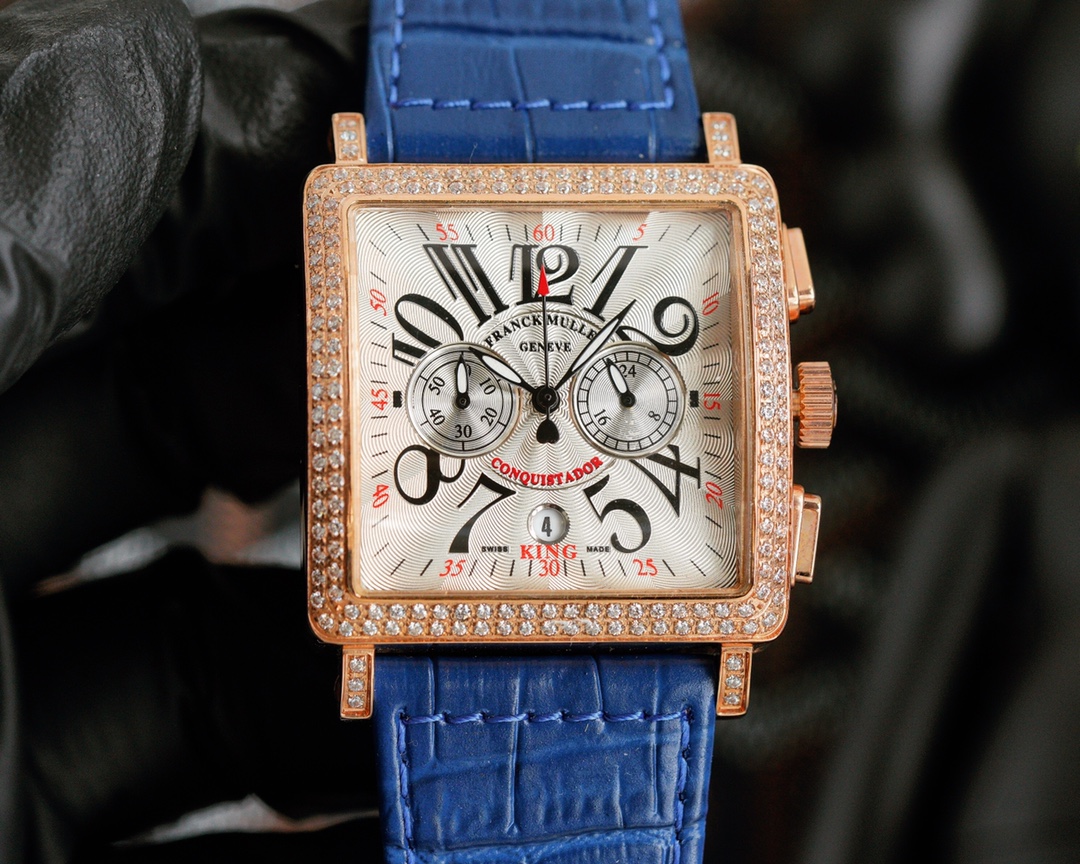 “White 42635 Rigs: Frank Muller Swiss Quartz Watch with Unique Design Features”