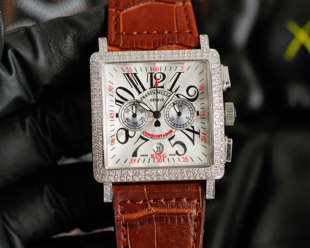 Fashionable 36mm Square Drilling Watch by Frank Muller with Swiss Quartz Movement - 图片 7