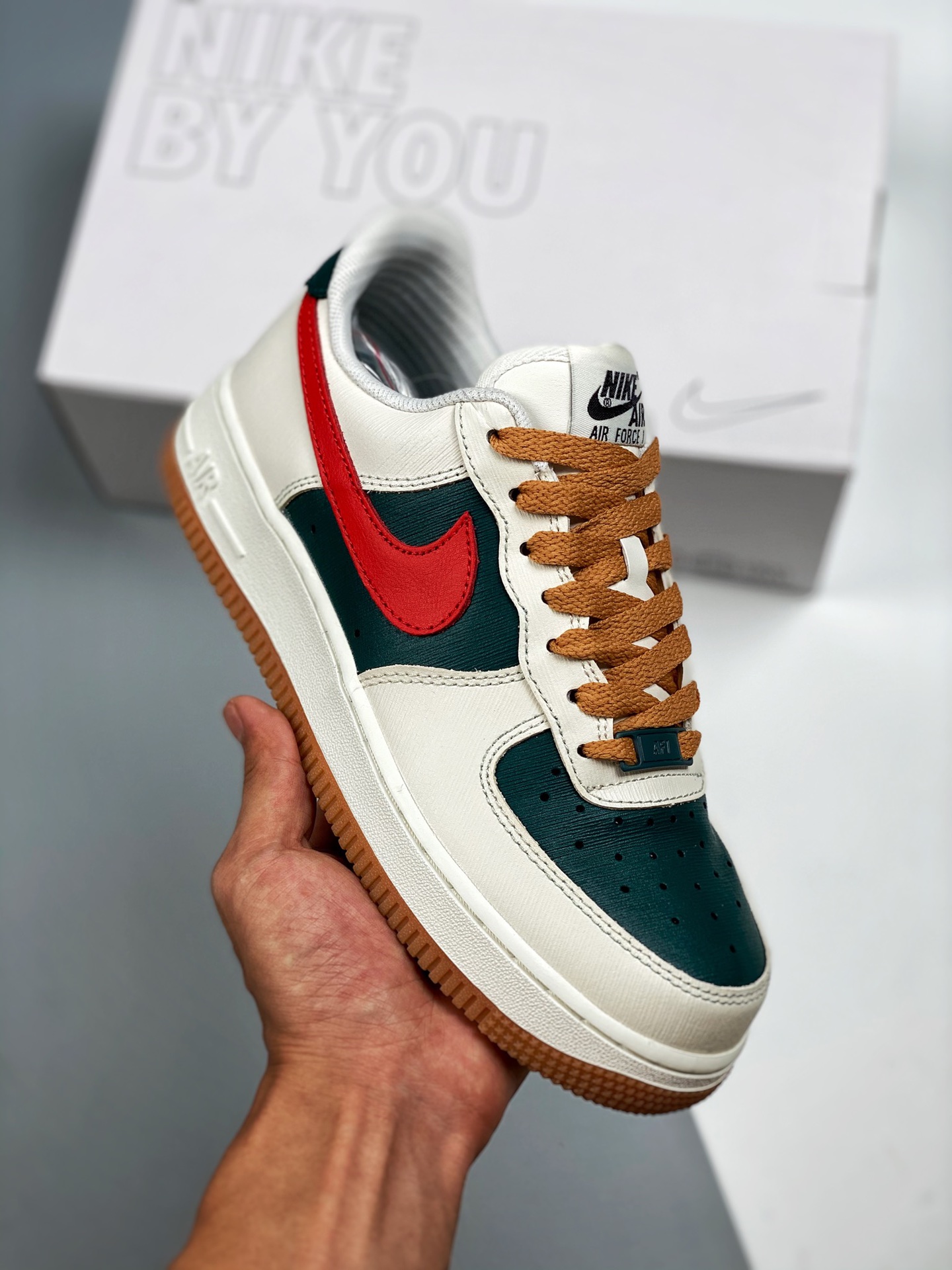 Apoya la tienda 3 Air Force 1 aguacate, verde selva, horma original, cartón original, estilo puro de la Fuerza Aérea, e…