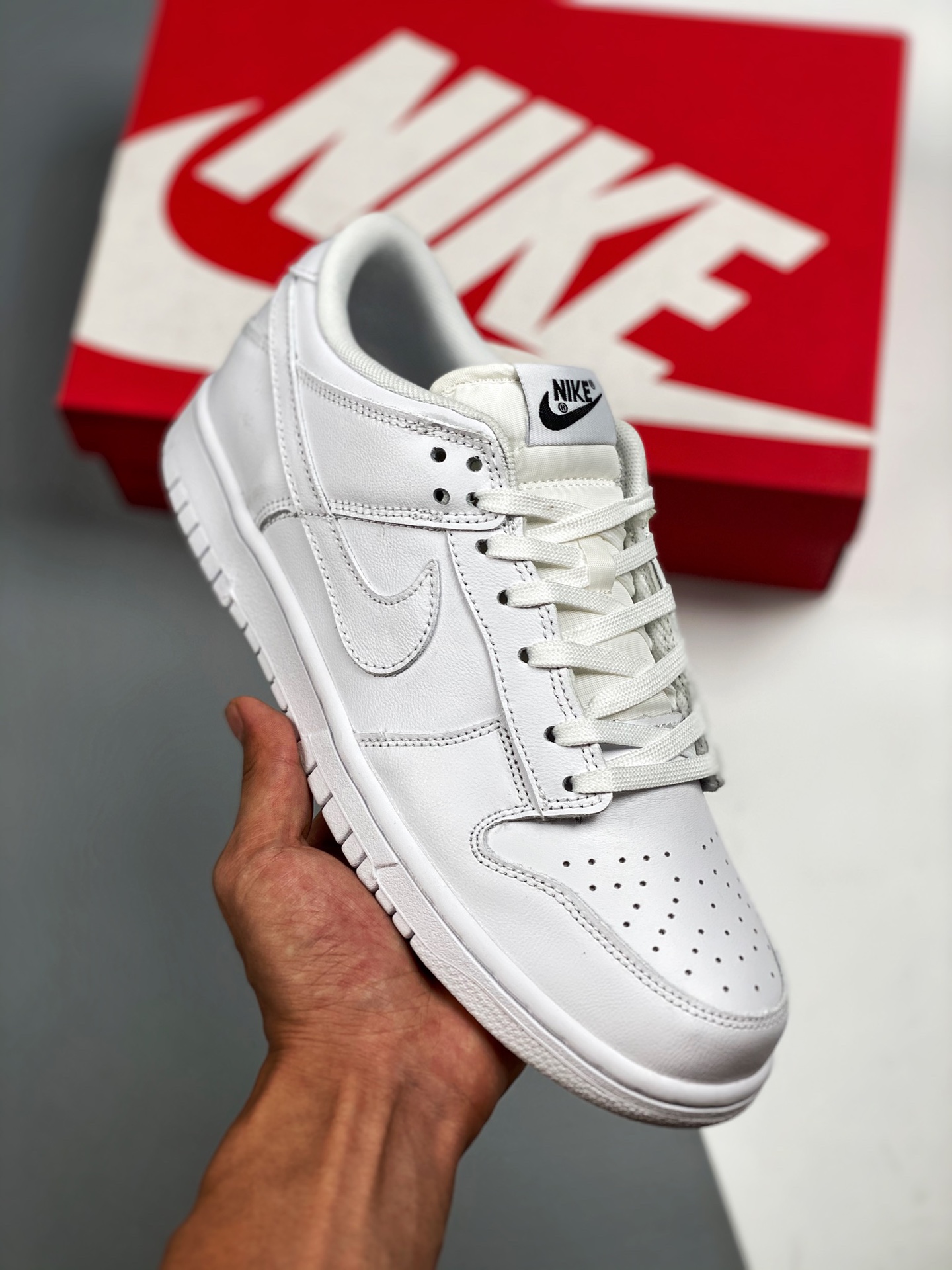 Apoya tienda 2 NK Dunk LOW Blanco puro, material de capa superior original, molde exclusivo procesado por destilación, …