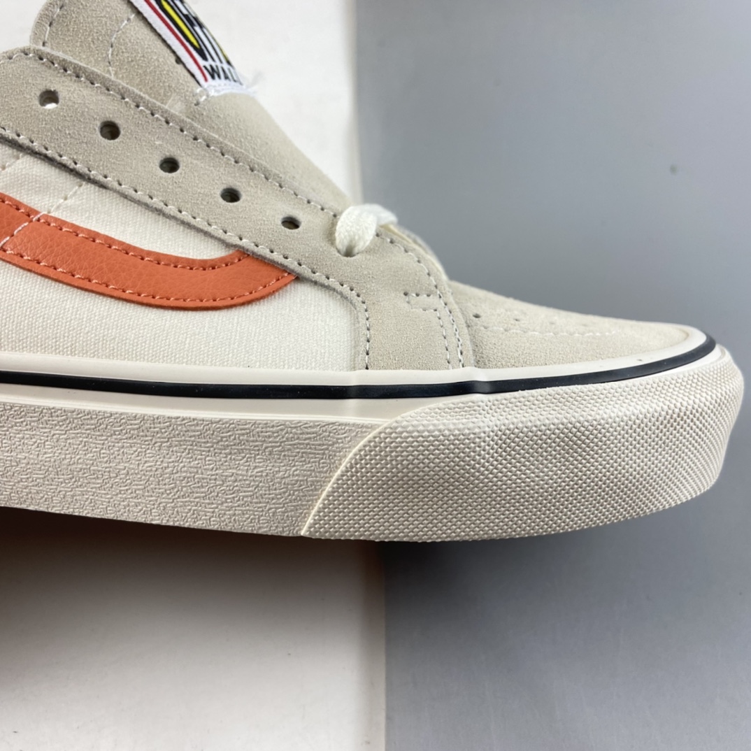 P150  VANS SK8-LOW 范斯经典款米白橘低帮休闲板鞋帆布鞋 VN0A4UW14WU