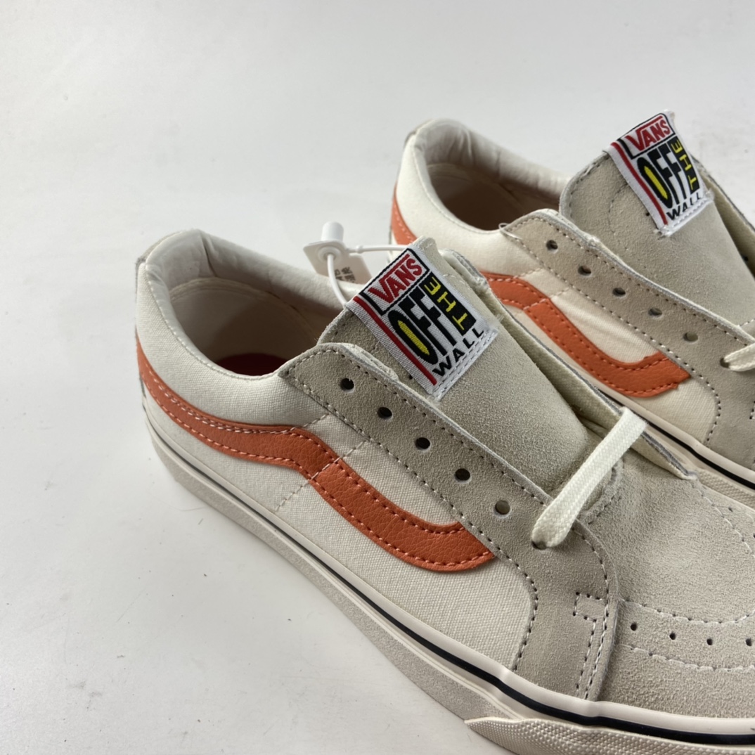 P150  VANS SK8-LOW 范斯经典款米白橘低帮休闲板鞋帆布鞋 VN0A4UW14WU