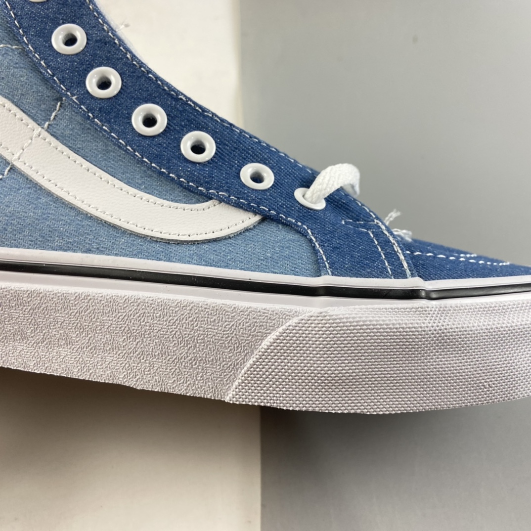 P160  Vans SK8-HI TAPERED 范斯官方水兵月蓝侧边条纹复古高帮帆布鞋 VN0A3MV8Q691