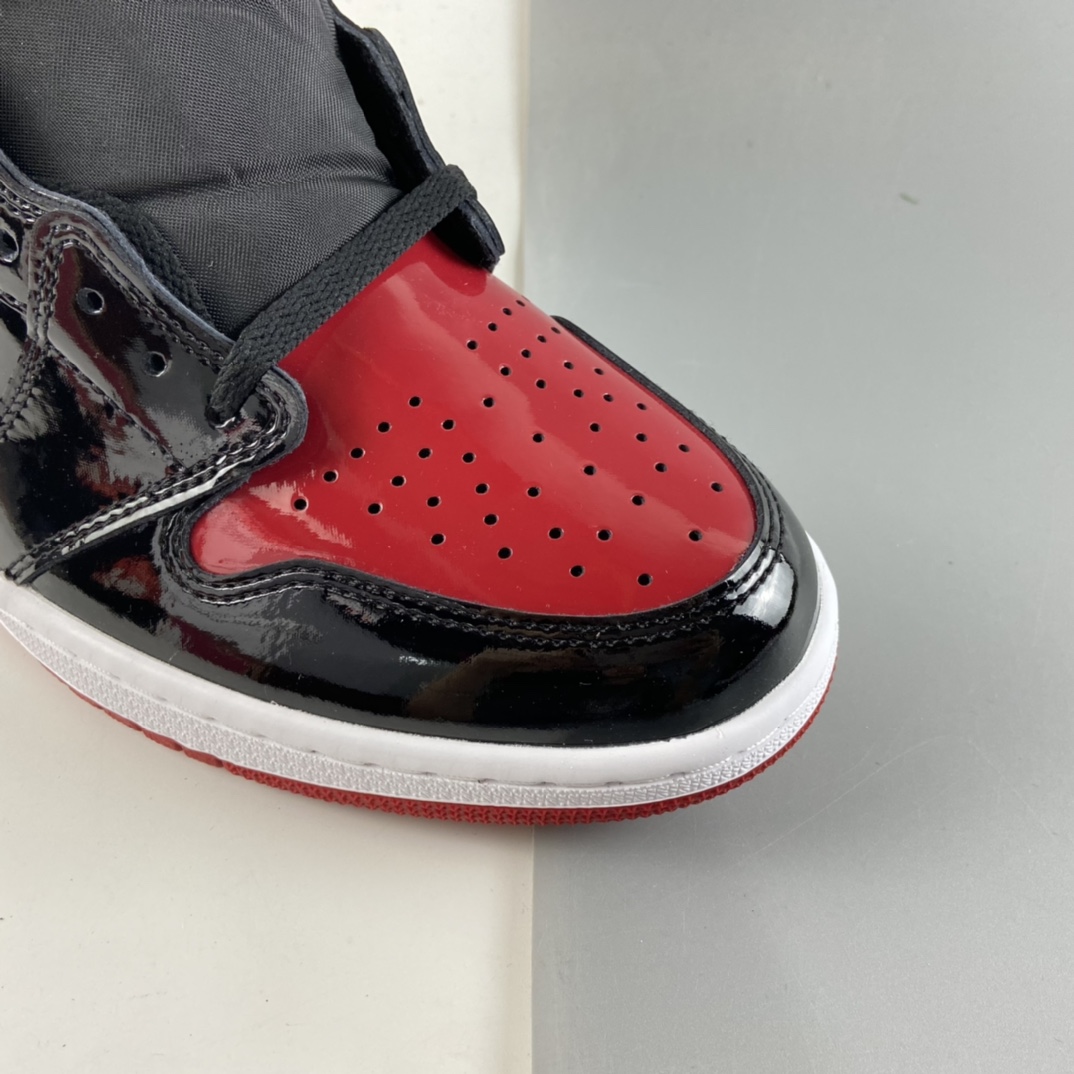 P450  Air Jordan 1 Retro High OG”Bred Patent”AJ1代经典复古经典高帮百搭文化篮球鞋“漆皮黑红禁穿”555088-063