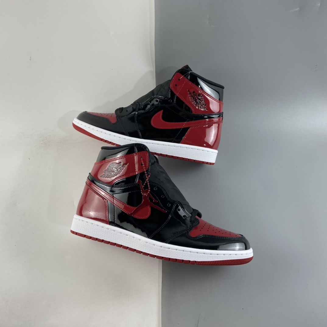 P450  Air Jordan 1 Retro High OG”Bred Patent”AJ1代经典复古经典高帮百搭文化篮球鞋“漆皮黑红禁穿”555088-063