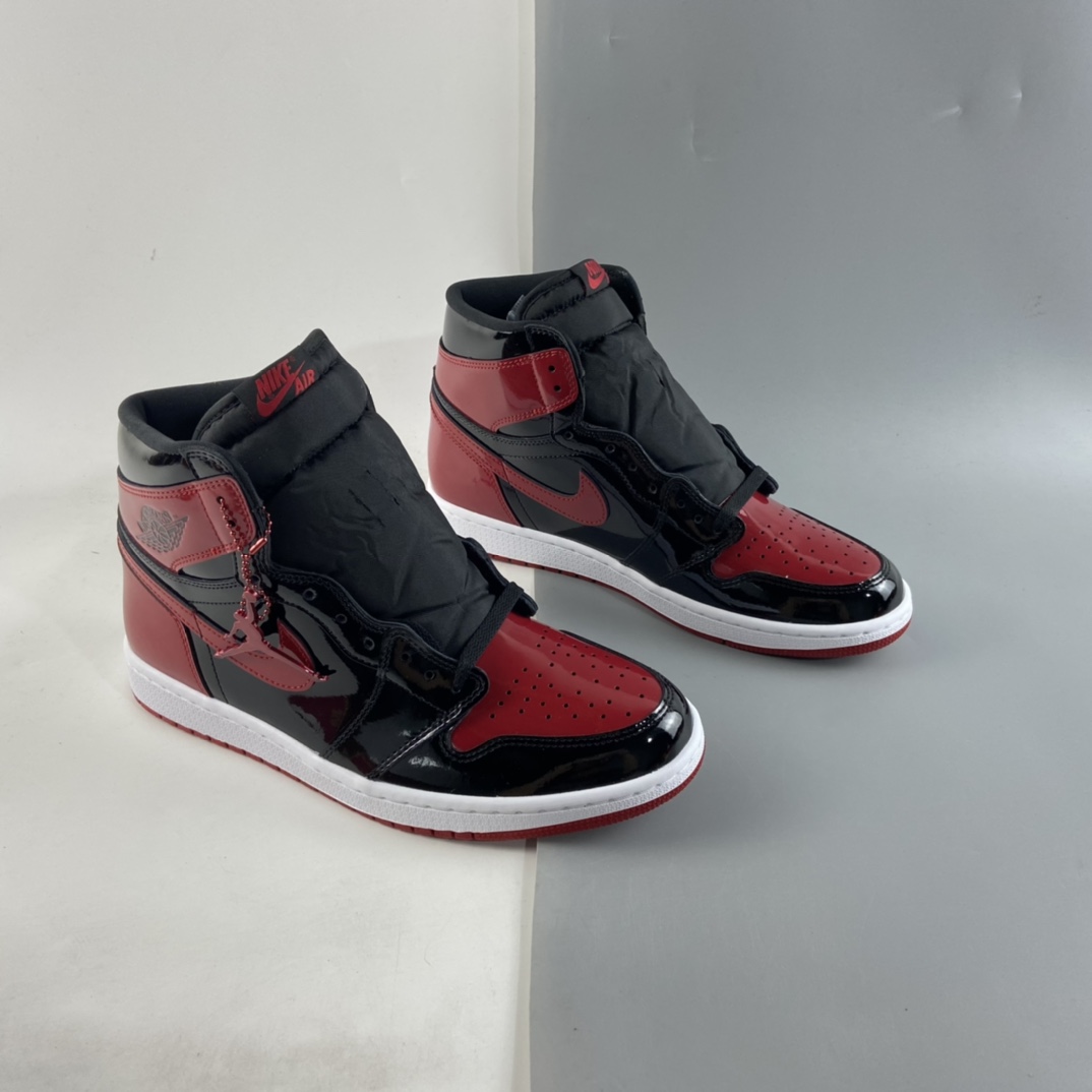 P450  Air Jordan 1 Retro High OG”Bred Patent”AJ1代经典复古经典高帮百搭文化篮球鞋“漆皮黑红禁穿”555088-063