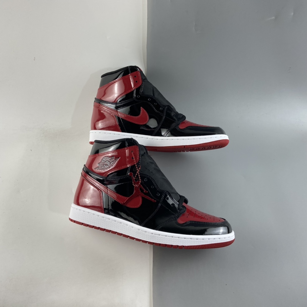 P450  Air Jordan 1 Retro High OG”Bred Patent”AJ1代经典复古经典高帮百搭文化篮球鞋“漆皮黑红禁穿”555088-063