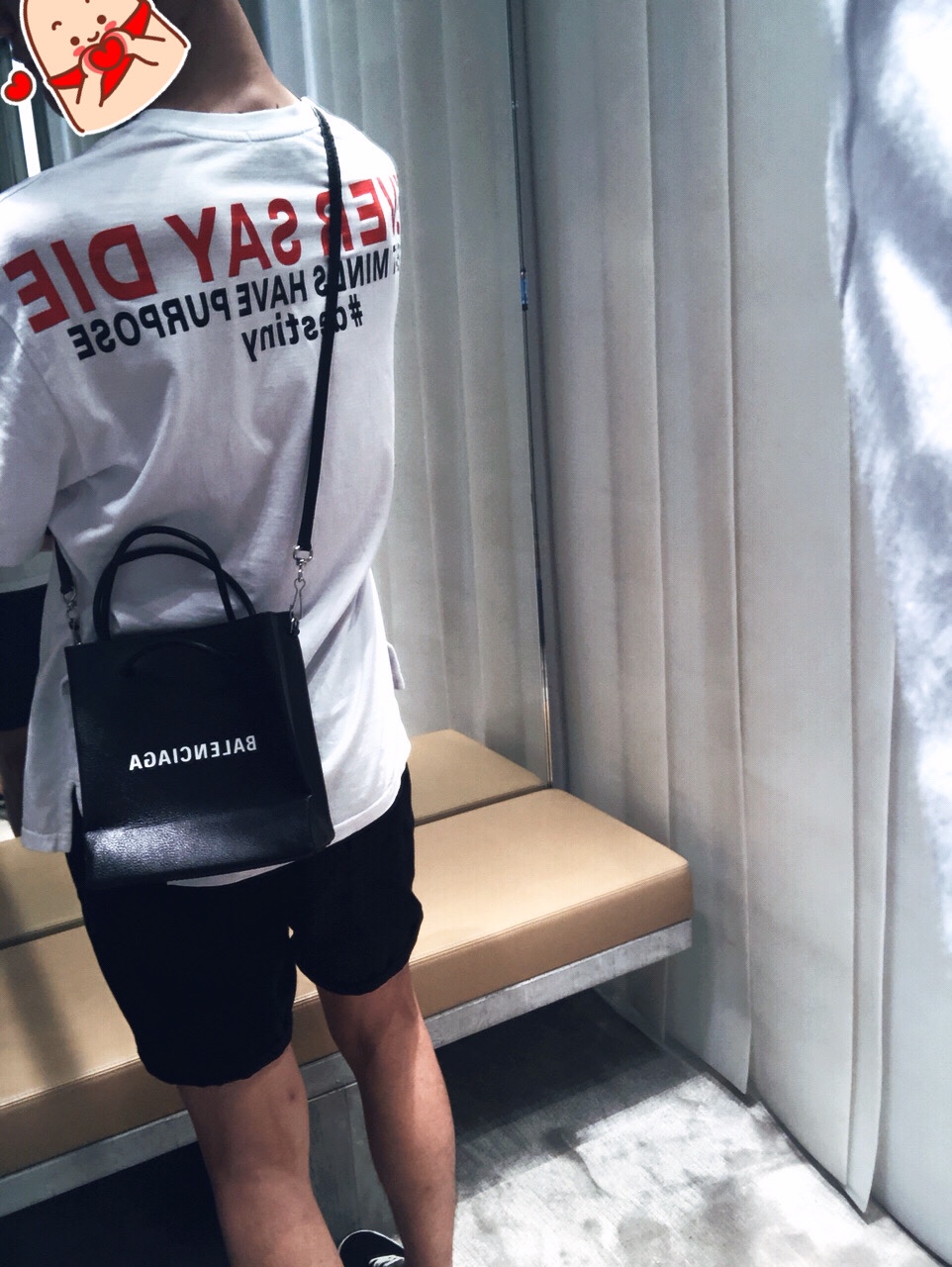 Balenciaga Shopping 20CM Bag 十字纹购物纸袋包 572411黑色