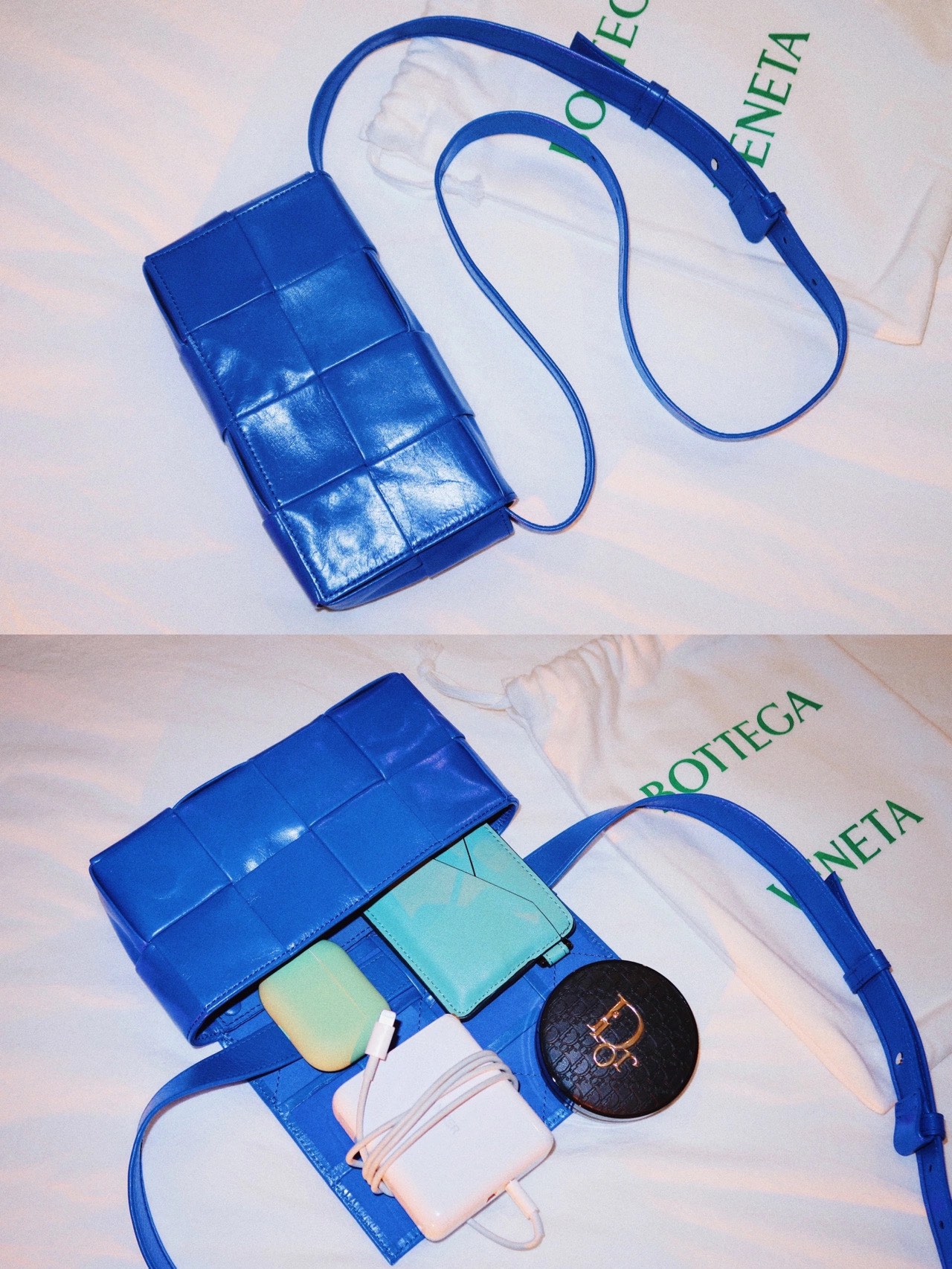 Bottega Veneta葆蝶家 Cassttte四格 651053油蜡皮钴蓝色