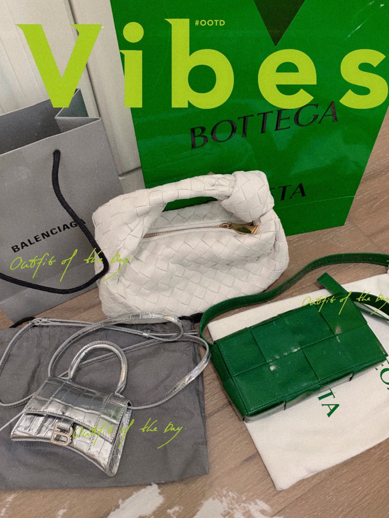 Bottega Veneta葆蝶家 Cassttte四格 651053油蜡皮赛车绿