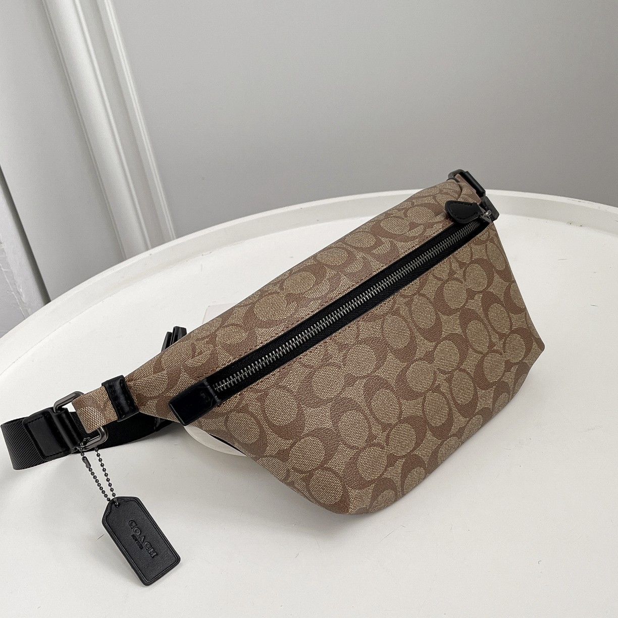 Coach C家 奥莱新款C3228/C1411 男士 LOGO休闲胸包 GRADE 老花斜挎腰包