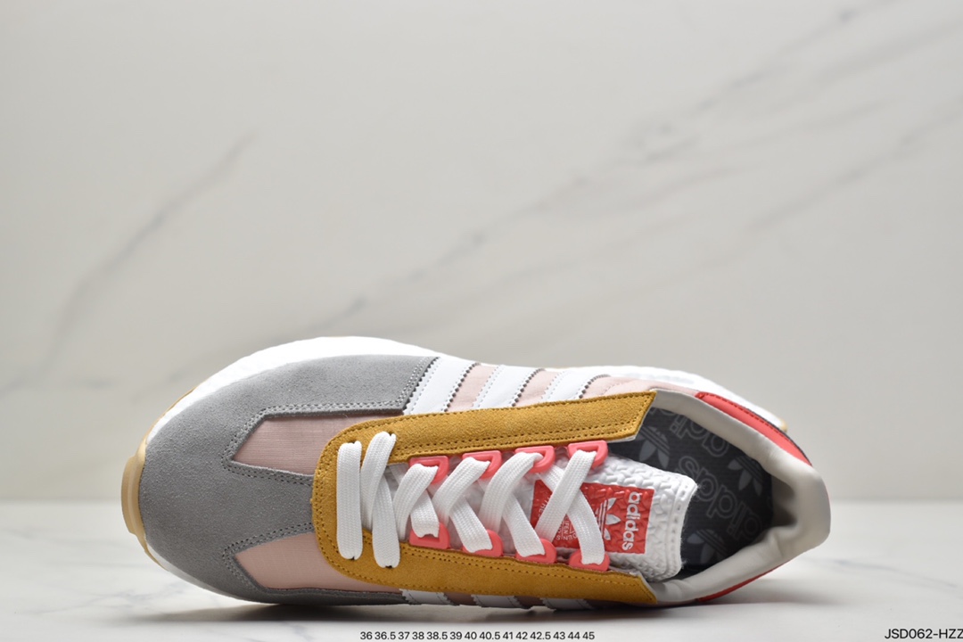 200 阿迪达斯adidas Racing 1 Boost Prototype  速度轻盈复古系列 百搭透气运动慢跑鞋 Q47991