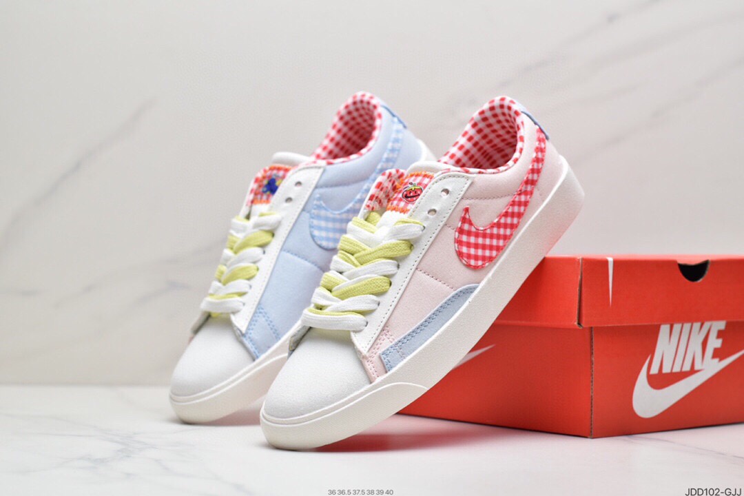 120 耐克NIKE WMNS Blazer Low LX 开拓者 低帮百搭休闲运动帆布板鞋  DJ4665-100
