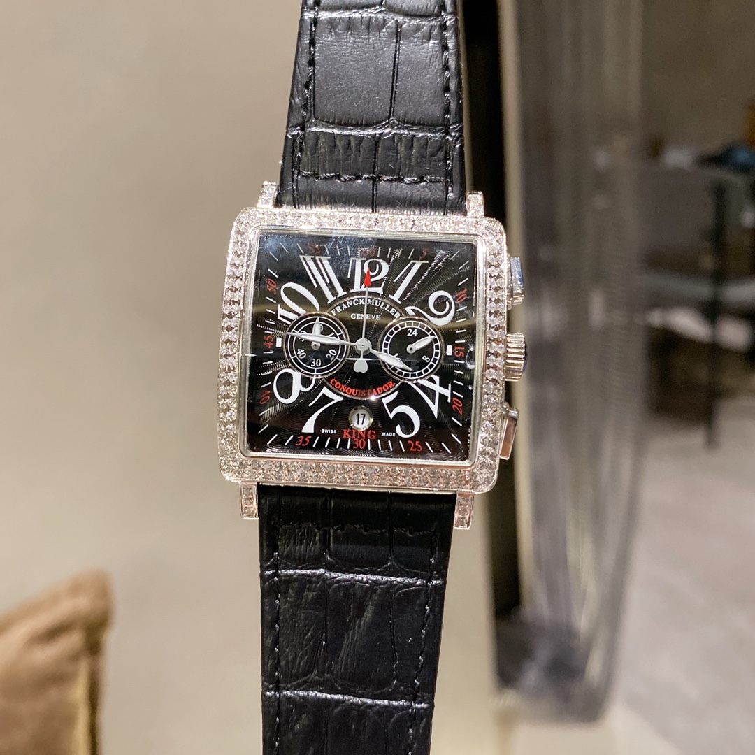 Fashionable Swiss Stone Core Watch with Post-Gay Bridge Design and German Calf Skin Strap - 图片 6