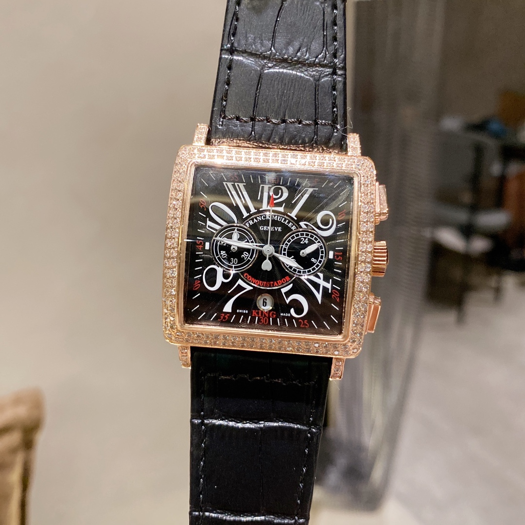 Fashionable Swiss Stone Core Watch with Post-Gay Bridge Design and German Calf Skin Strap - 图片 3
