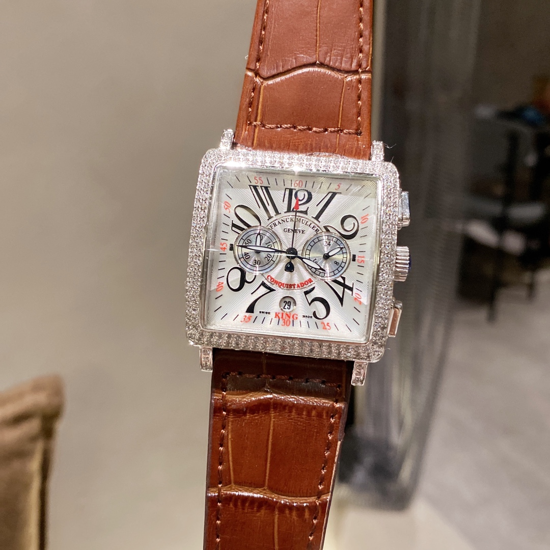 Fashionable Swiss Stone Core Watch with Post-Gay Bridge Design and German Calf Skin Strap - 图片 5