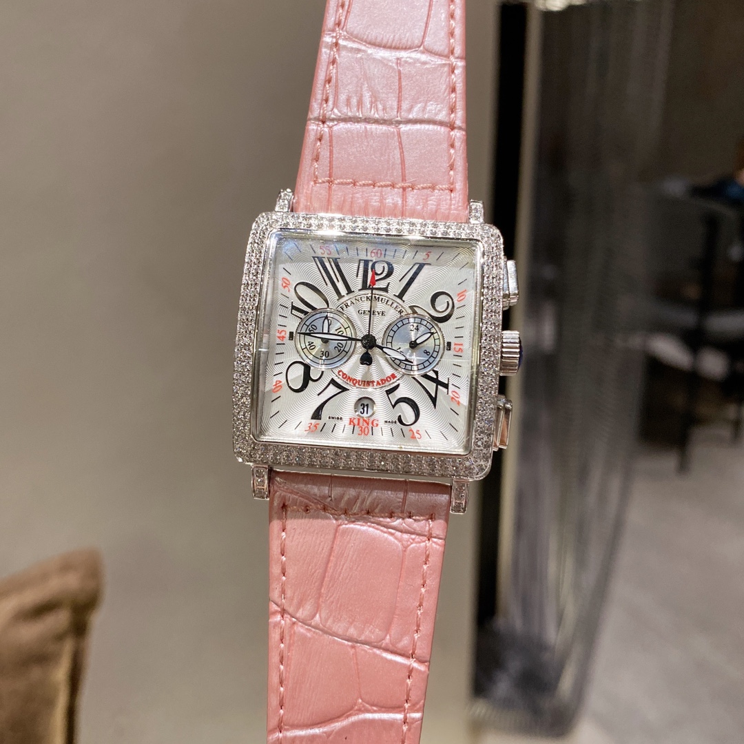 Fashionable Swiss Stone Core Watch with Post-Gay Bridge Design and German Calf Skin Strap - 图片 4