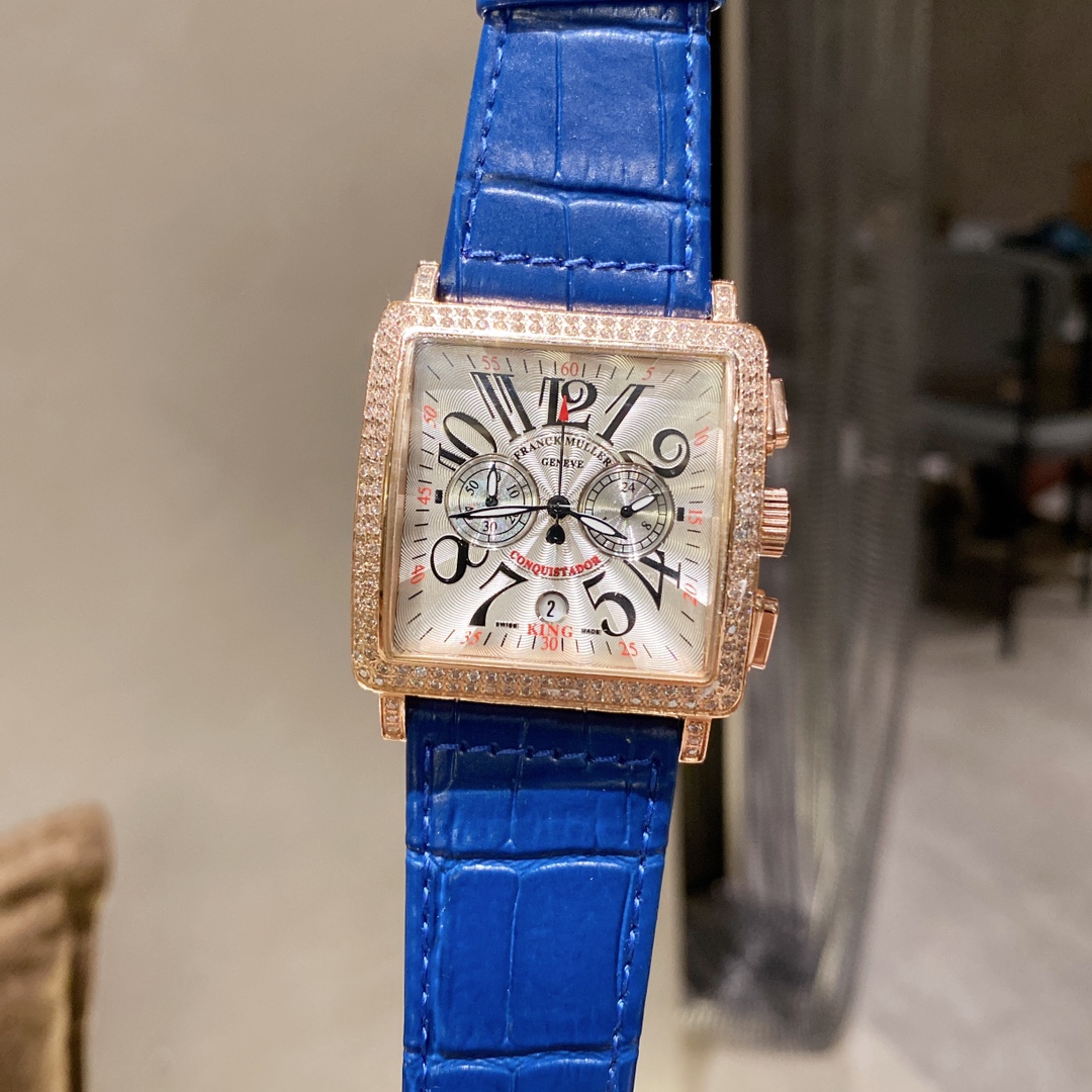 Fashionable Swiss Stone Core Watch with Post-Gay Bridge Design and German Calf Skin Strap - 图片 2