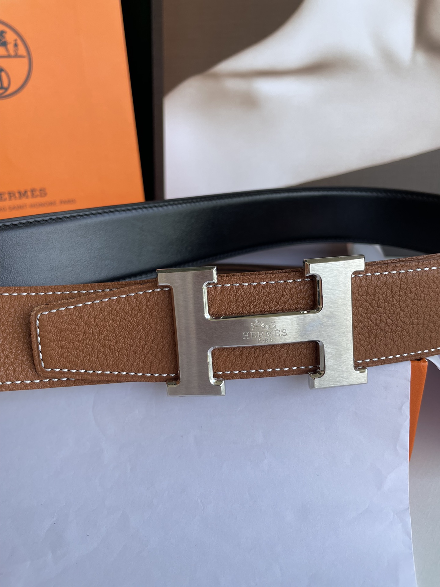 Hermes Style Leather Men's Belts Lookbook Reference image 2