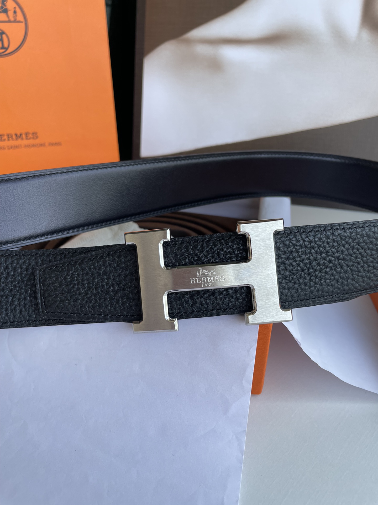 Hermes Style Leather Men's Belts Lookbook Reference image 2