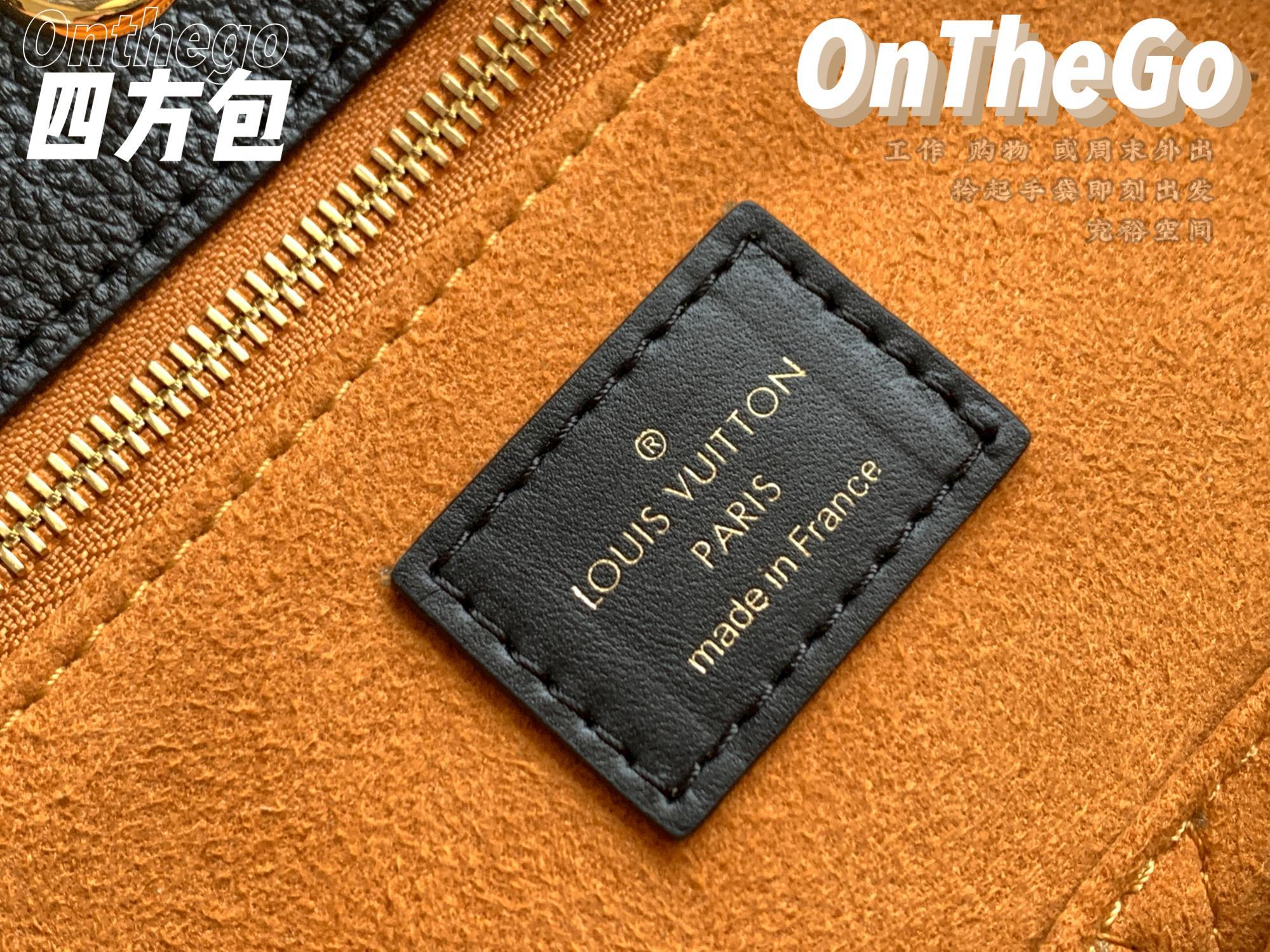 特级原厂皮全钢五金M44925黑色压花ONTHEGO大号手袋压花工作购物或周末出游拎起Onthego手袋