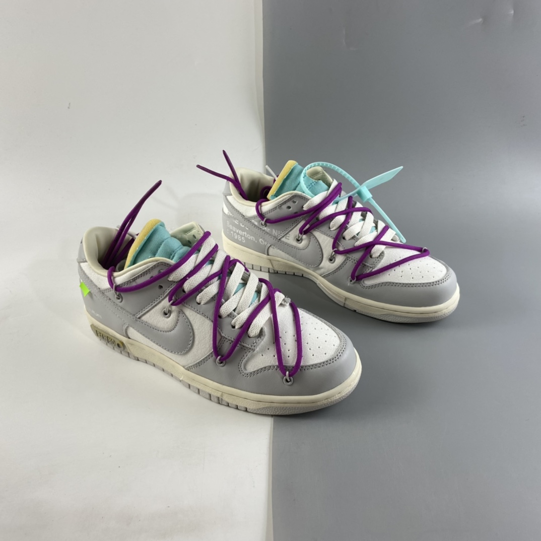 P400  VIRGIL ABLOH设计师独立品牌Off-White x Nike SB Dunk Low”The 50”扣篮系列低帮经典百搭休闲运动板鞋 DM1602-100