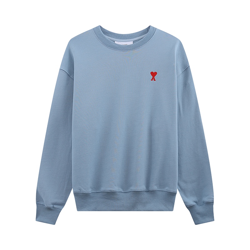 Ami Paris 2021: Co-Ed Red Heart Embroidered Collar in Multiple Colors and Sizes - 图片 2