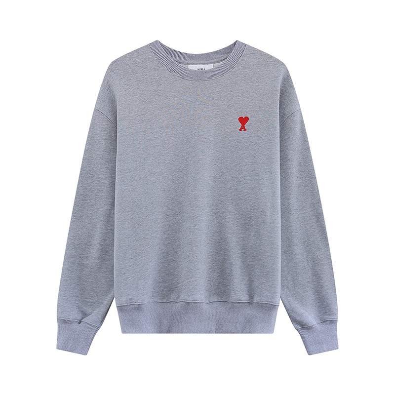 Ami Paris 2021: Co-Ed Red Heart Embroidered Collar in Multiple Colors and Sizes - 图片 5