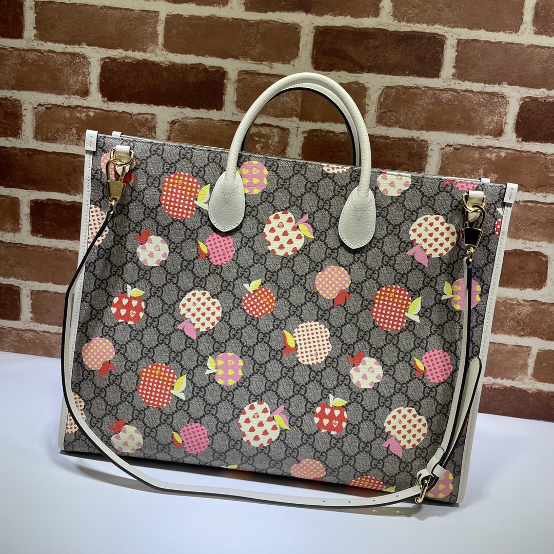 GUCCI古驰心苹果图案大号托特包659980