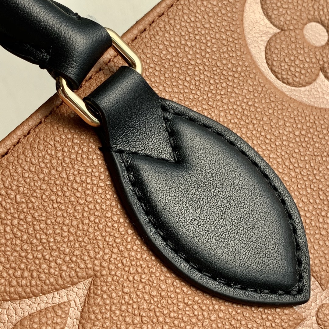 Louis Vuitton LV Onthego MM 豹纹印花托特包 M58521焦糖色