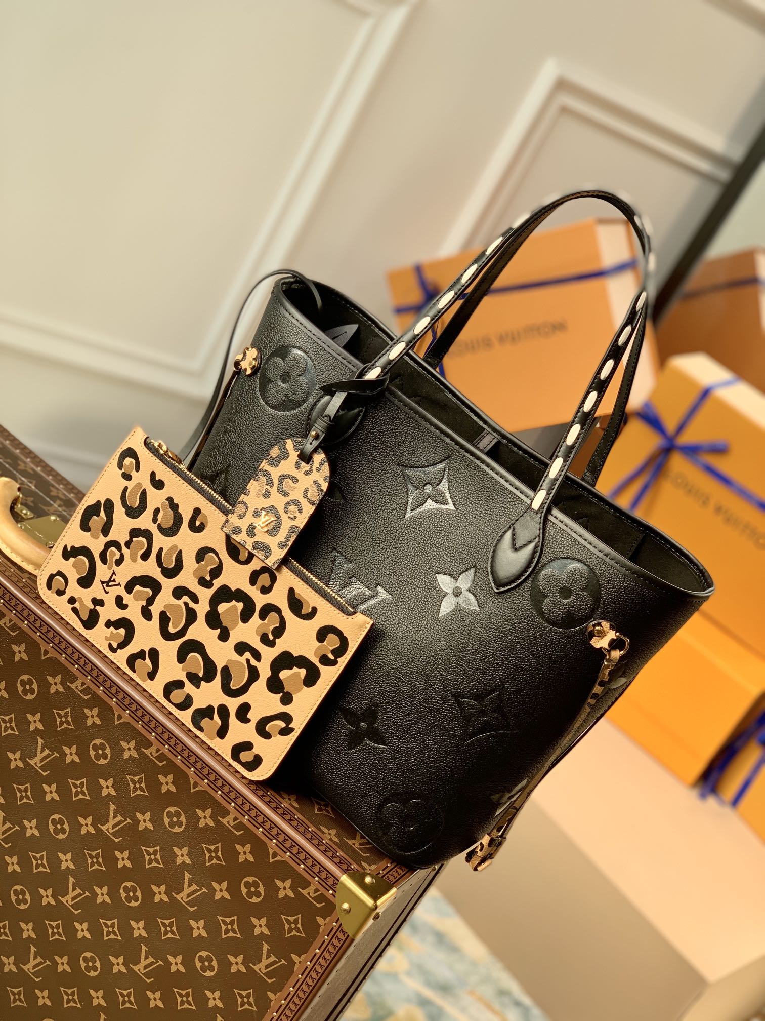 Louis Vuitton LV Neverfull MM tote M45856黑色