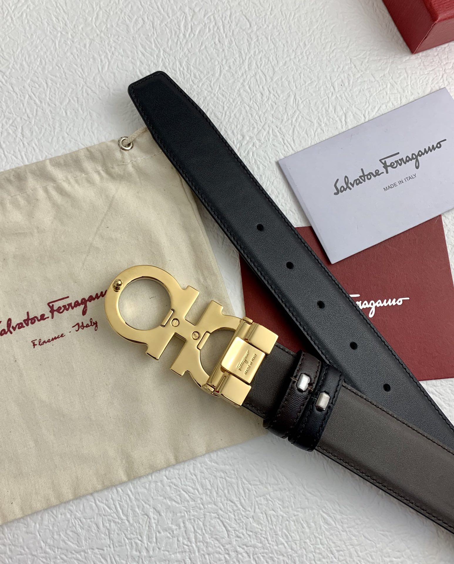 菲拉格慕 Ferragamo 高定典藏奢华工坊高定皮带腰带配饰 #4FA08406 2