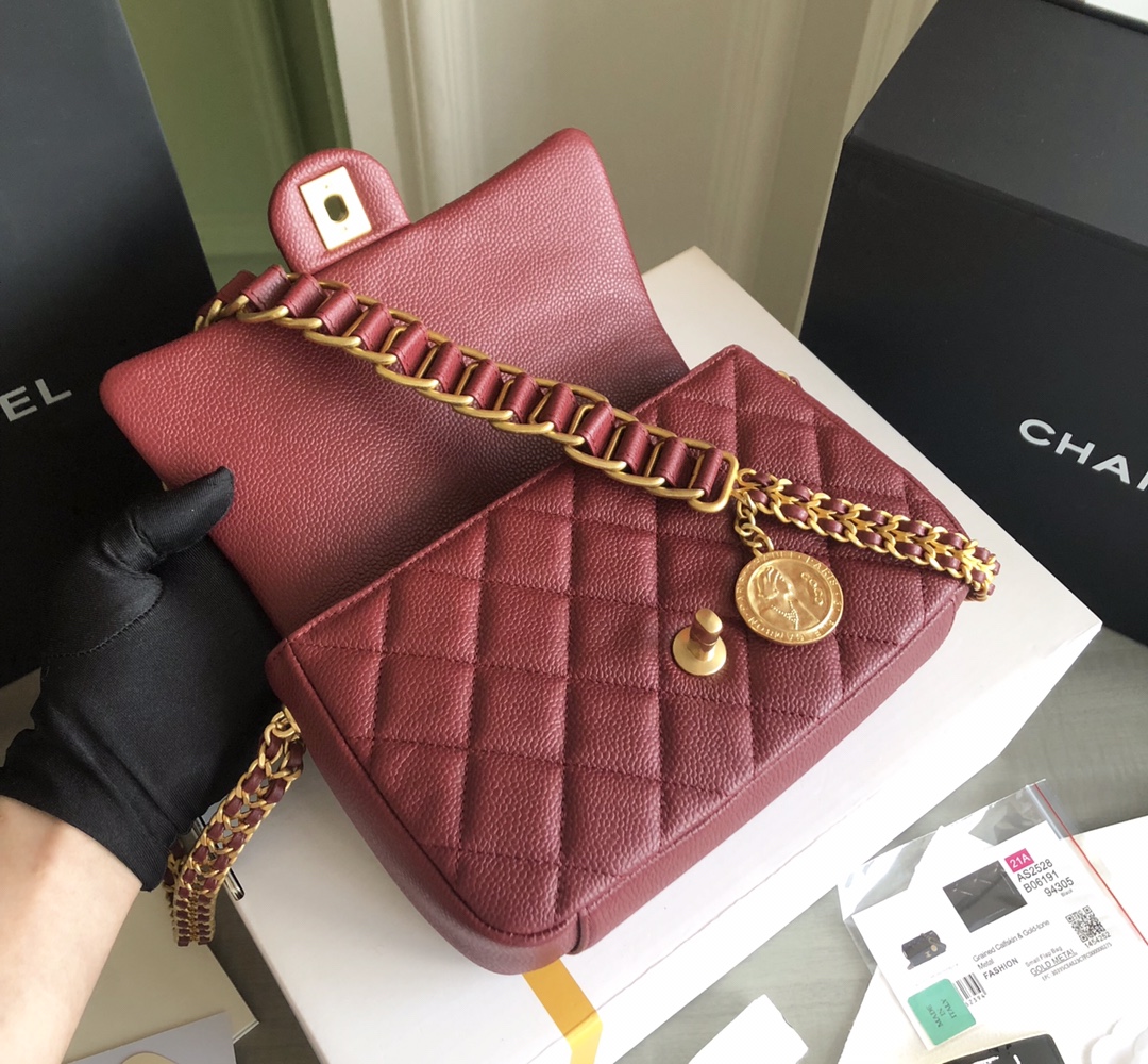 Premium Platinum Edition Chanel ❥2021 Métiers d'Art Gold Coin Bag 7
