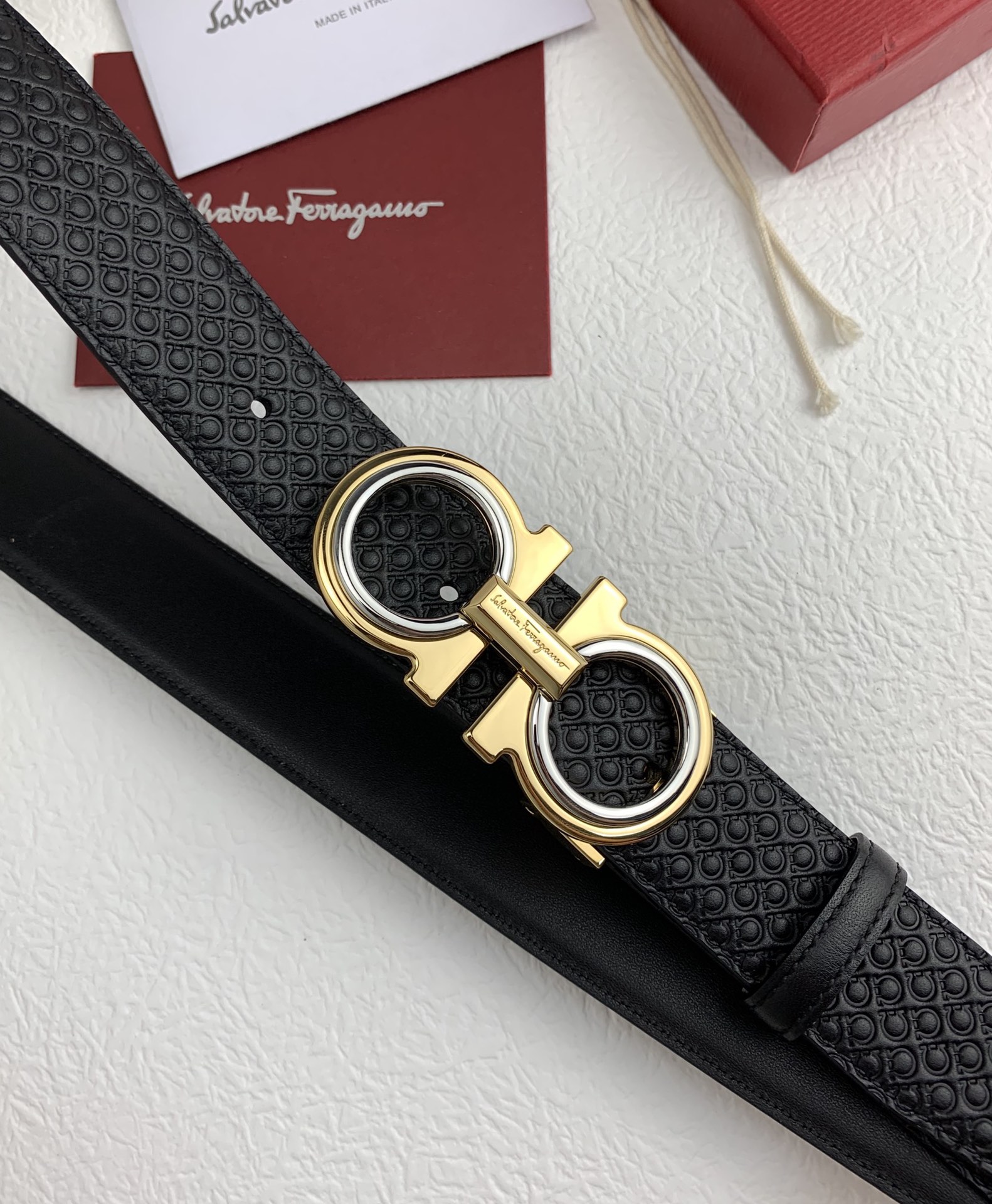 Ferragamo Haute Couture Luxury Atelier Designer Belt Tie Accessories Ref