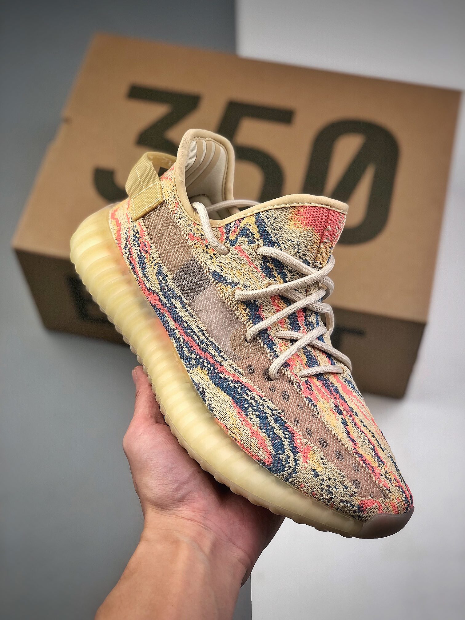 Nuevo color "Greymon" llegó Colaboración Kanye West x Adidas Yeezy Boost 350 V2 "MX Oat" Zapatillas deportiva…