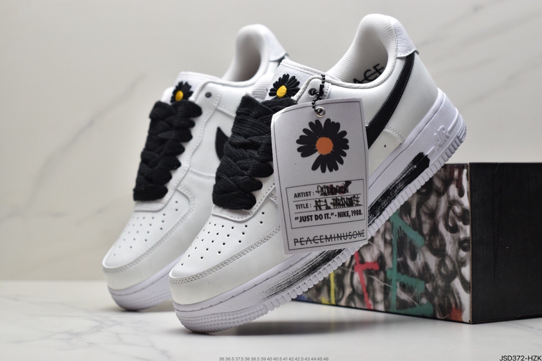 200  PEACEMINUSONE X Nike Air Force1”Para-Noise 2.0”黑白刮刮乐DD3223-100