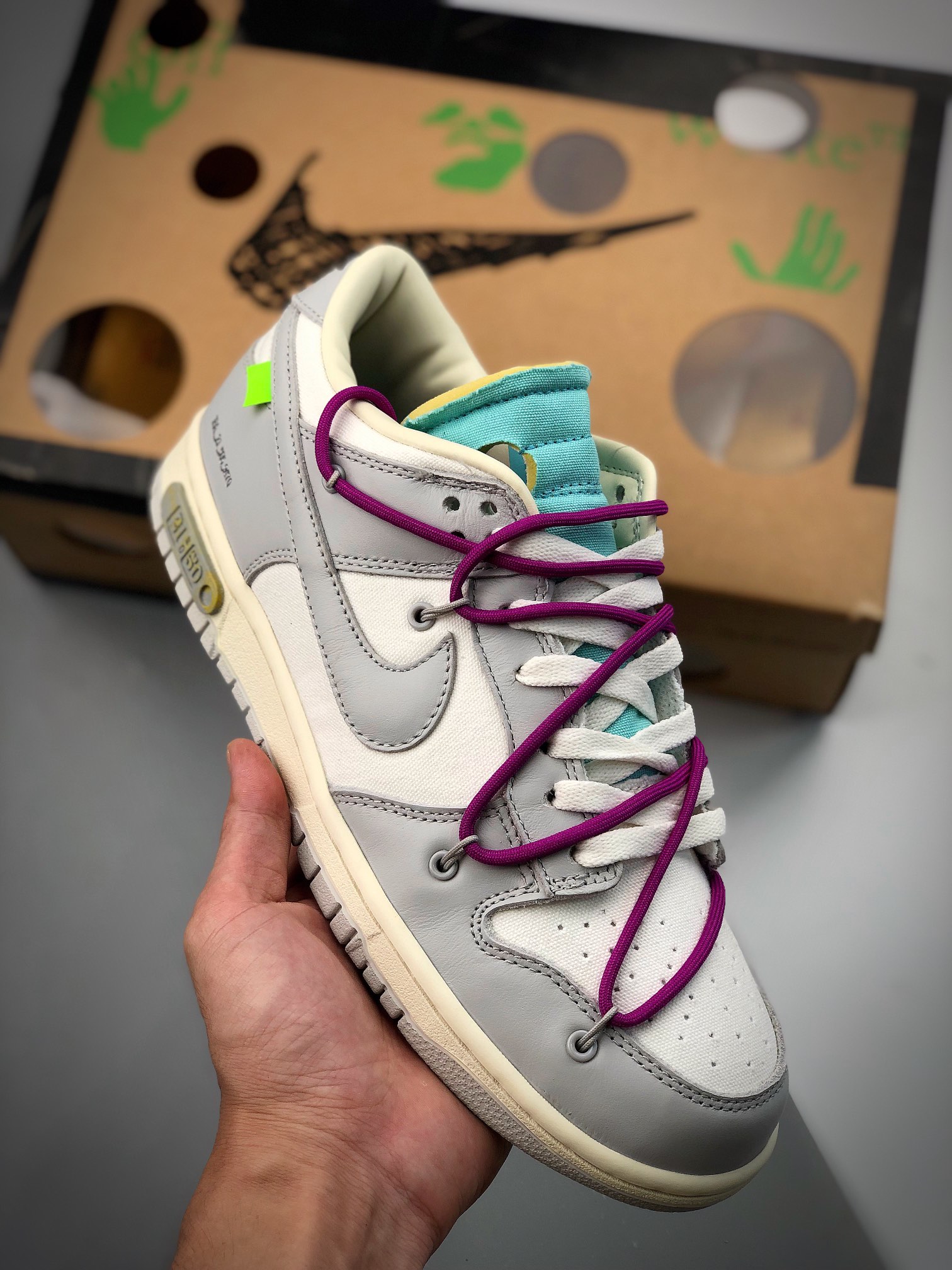 Serie Off-White™ x NK SB Dunk Low "The 50" Producido por fábrica de calidad pura original, caja original, horma origina…