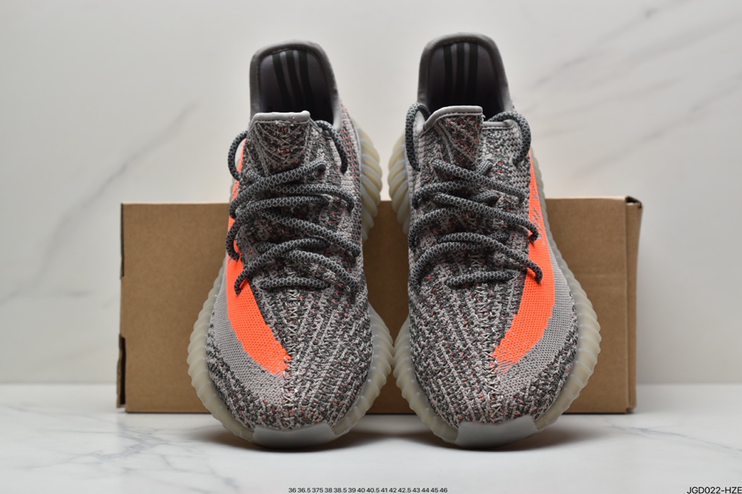 180 Yeezy Boost 350 V2 灰橙满天星 GW1229