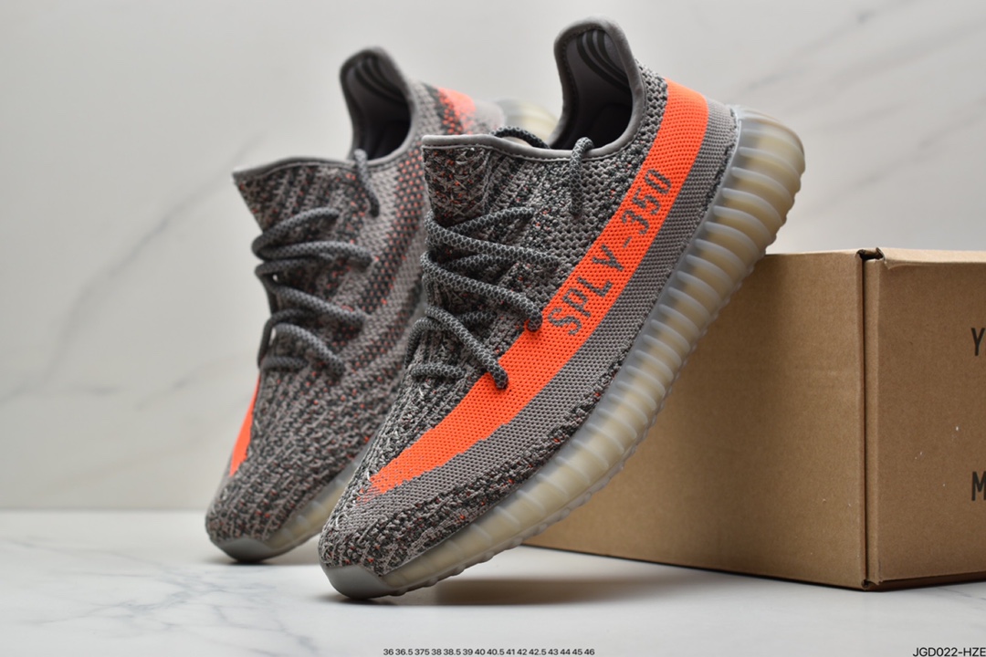 180 Yeezy Boost 350 V2 灰橙满天星 GW1229