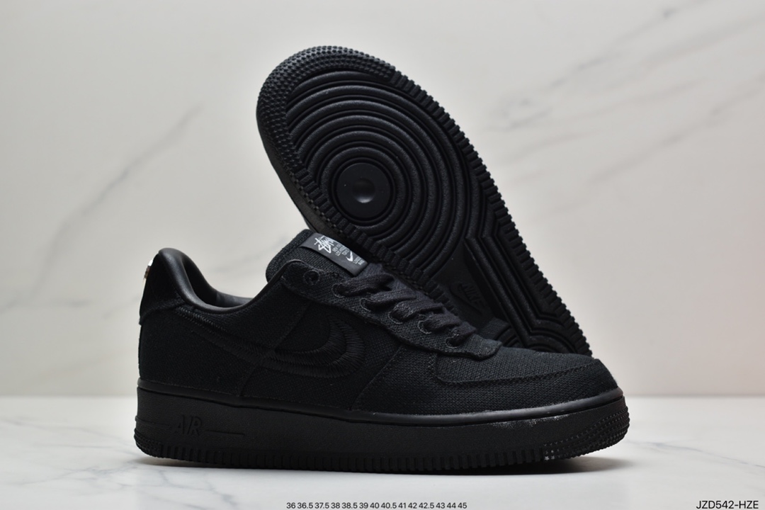 140 Stussy x Air Force 1 ’07Black Cool”斯图西联名空军  CZ9084-001