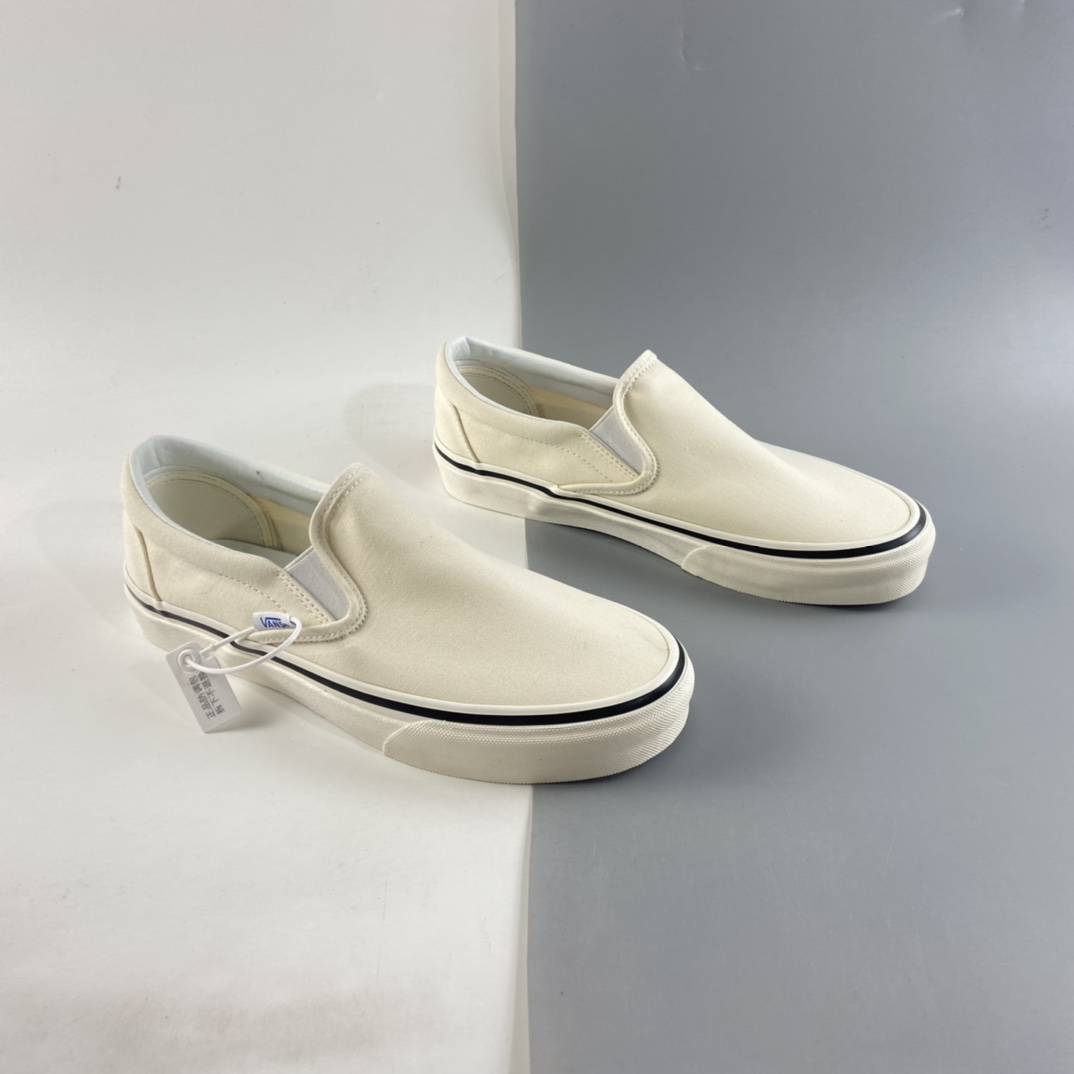 P140  VANS Slip on 范斯安娜海姆经典一脚蹬男女纯色低帮休闲板鞋帆布鞋 VN0A3JEXQWP